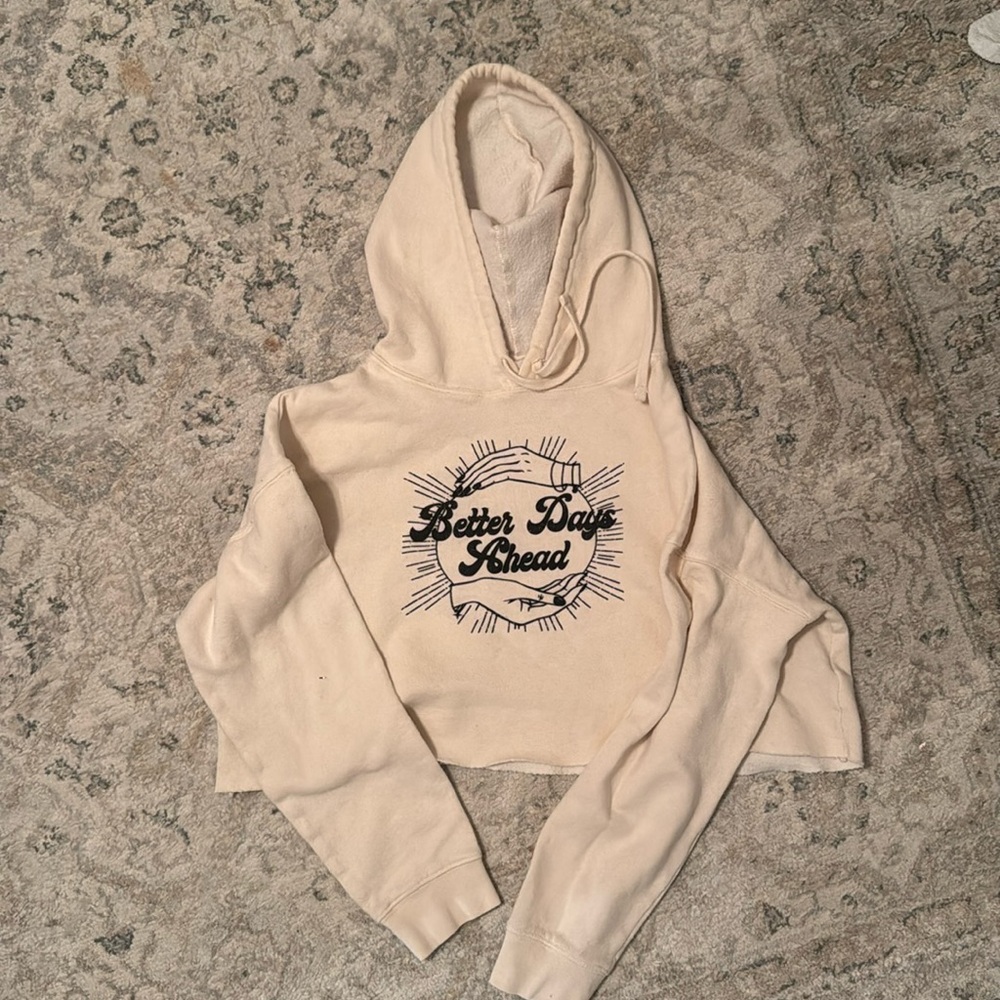 Better days ahead crop hoodie